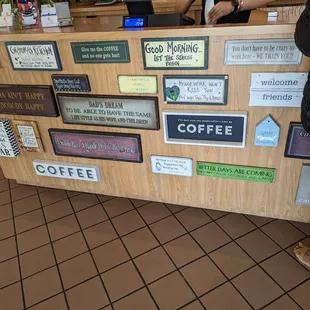 a woman at the counter