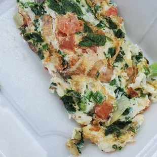 Egg white veggie omelette