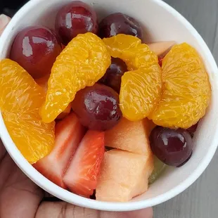 Cup of fruit. Yumm!!