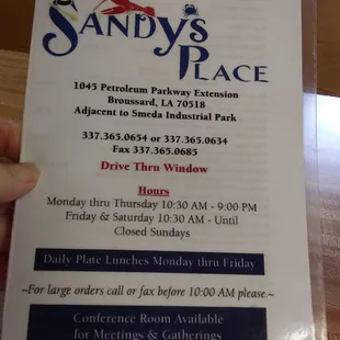 Updated Menu taken 03-10-20