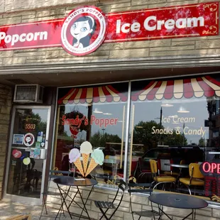 the front of the store