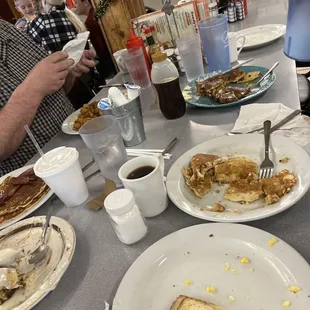 a table full of food