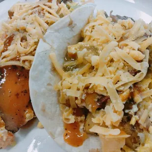 Brisket tacos with the brisket from The Chuckwagon 719!