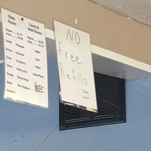 No free refills....