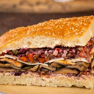 Roasted Mushroom Muffuletta