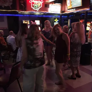 a crowd of people dancing
