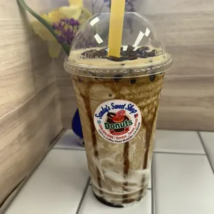 Caramel and white chocolate Frappuccino