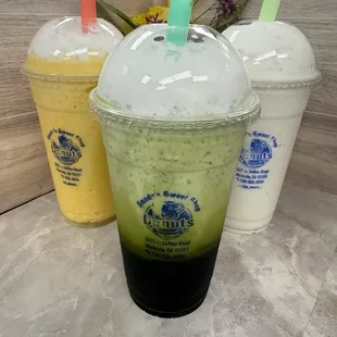 Green, white chocolate and Mango