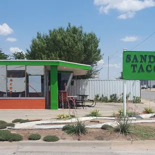 the front of the restaurant