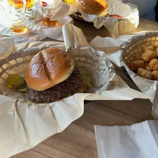 Cali burger + tater tots