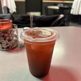 Complementary Strawberry Lemonade.