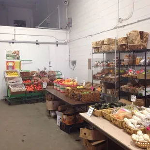 produce in a warehouse