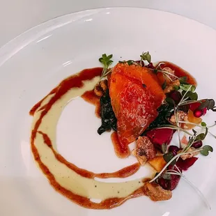 a plate of food on a table