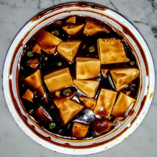 Mapo Tofu (optional with pork or without pork). $13.00
