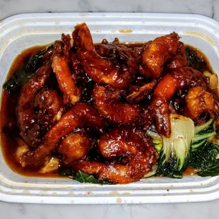 General Tso's Shrimp. $18.00