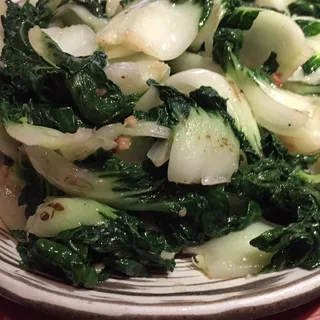 Sauteed Baby Bok Choy with Minced Garlic