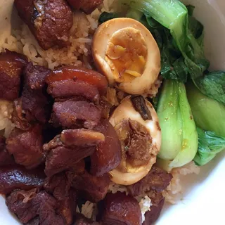 Taiwanese Braised Pork Belly Rice w. Five Spice Egg