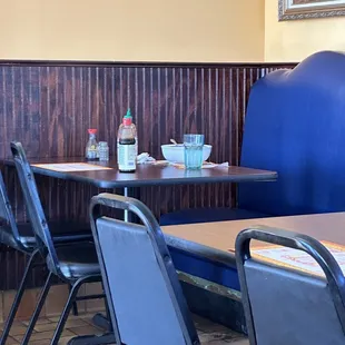 3 completely dirty tables when we walked in.  No other customers inside.