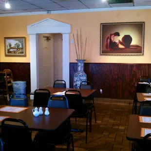 The larger dining area