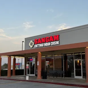 the front of the restaurant