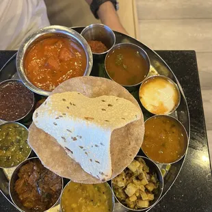 North Indian thali