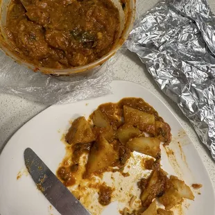 Potatoes are undercooked...Had to use a knife to cut them.