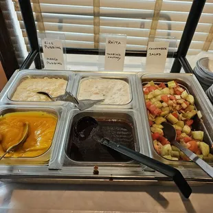 a variety of food items