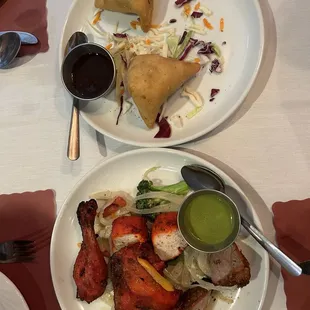 Tandoori Assorted Appetizers Punjabi Samosa