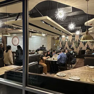 Outside looking into dining area
