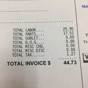 Everything done in less than an hour and very inexpensive!