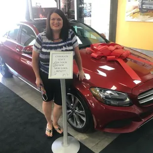 My new ride...gotta love candy apple red! Thanks Jennifer, Bobby, Paula, Tiffany and PJ - all the wonderful people at Sangera Mercedes!!!