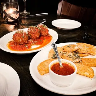 plates of food on a table