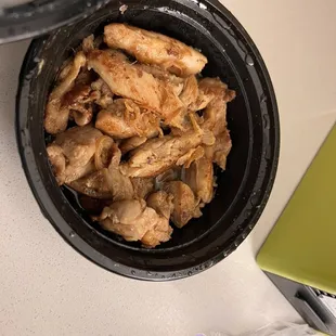 a bowl of chicken