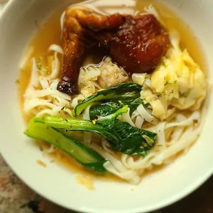 Duck Noodle Wonton Soup with Shandong Ramen