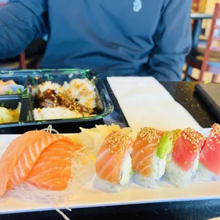 food, sushi and sashimi