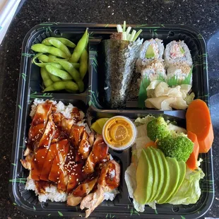 Teriyaki chicken bento lunch special