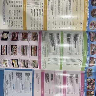 Menu (Not all prices are up to date)