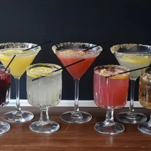 HH sangria, margarita and lemon dropper