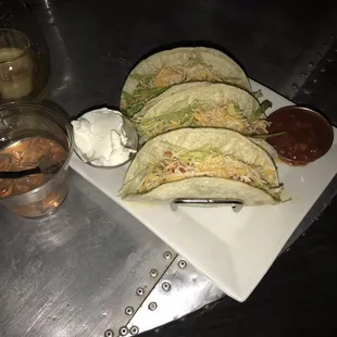 Watermelon  sangria and shrimp  tacos