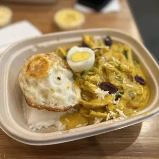 Aji de Gallina Bowl with an egg ($19)  IG: @ohmyono
