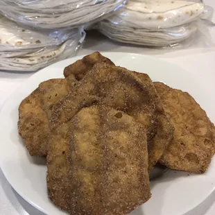 Flour tortillas &amp; package of mini bunuelos