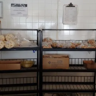 Popcorn bags and deep fried pork skins. (Chicarron)