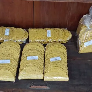 They sale crispy taco shells and chalupas shells too. They are crispy and crunchy. Flavor is awesome.