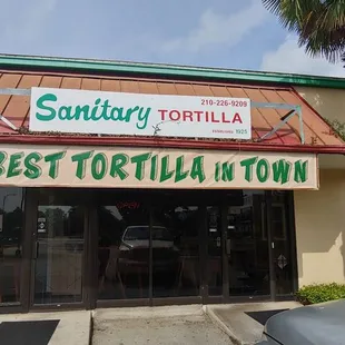 The exterior front of the store.