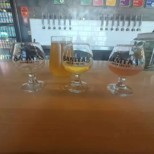 3 sour samples and the lemon berry glass