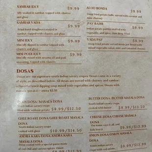 Menu as of 12/26/22