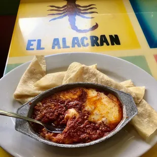 Choriqueso: Melted Cheese with Mexican Pork Sausage