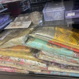 a variety of fabrics