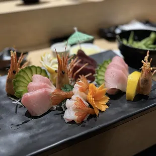 Beautiful hamachi &amp; ami ebe display