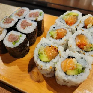 Negitoro Roll, $11 - 4.5 Stars, Seattle Roll, $9 - 4.5 Stars